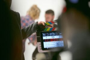Image of an actor filming a scene